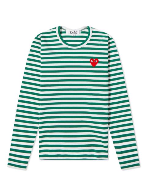 Comme des Garçons PLAY Comme des Garcons Play Women's Long Sleeve Heart Logo Stripe