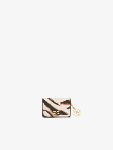 GANNI BOU CARD HOLDER WITH FLAP IN ZEBRA
