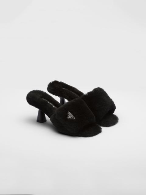 Prada Shearling sandals
