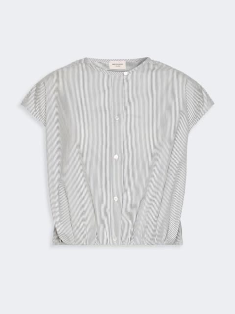 WEEKEND Max Mara GELATINA Cotton poplin crop top - NAVY
