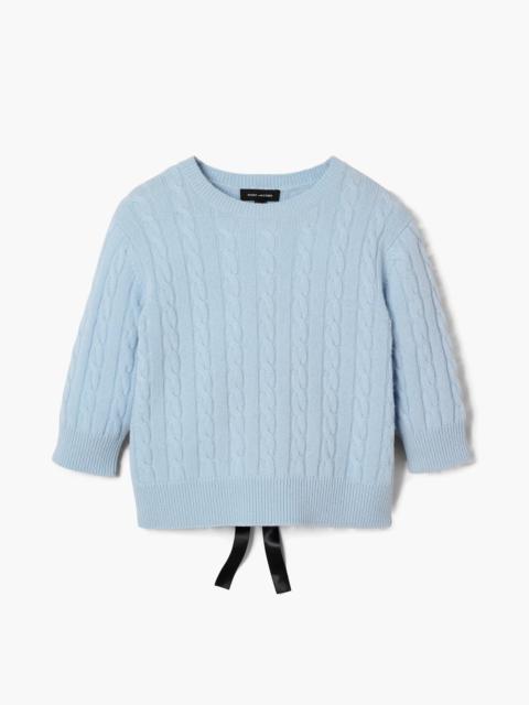 Marc Jacobs OPEN BACK BOW CABLE SWEATER