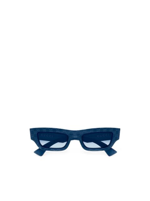 GUCCI GG Supreme rectangle-frame sunglasses