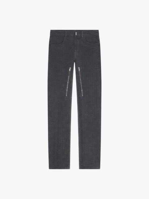 Givenchy JEANS IN 4G DENIM WITH ZIPPERS