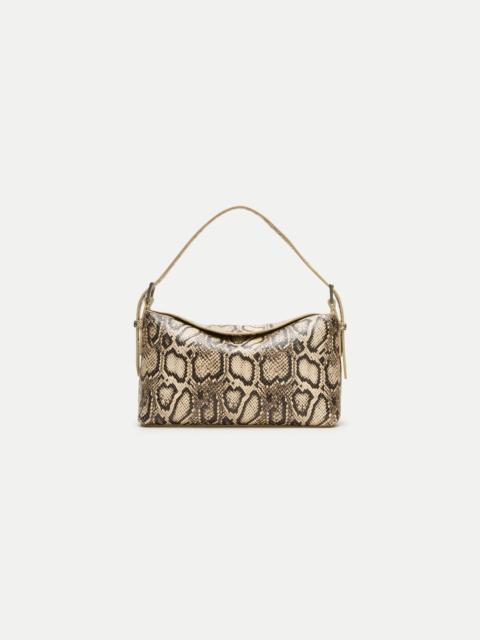 J.CREW Berkeley small shoulder bag in snake-embossed leather with adjustable strap