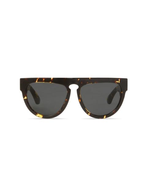 Burberry tortoiseshell-effect round-frame sunglasses