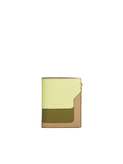 colour-block bi-fold leather wallet