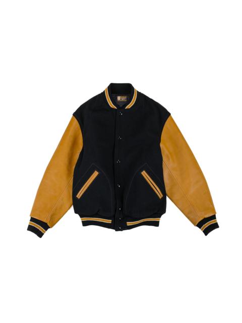 The Real McCoys MJ25116 Wool Varsity Jacket Black