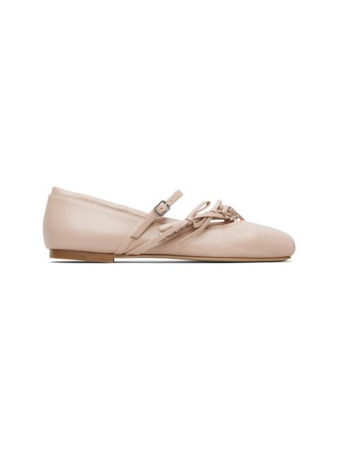 JIMMY CHOO Pink Loli Ballerina Flats