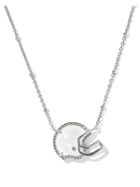 KENDRA SCOTT Football Helmet Silver Short Pendant Necklace