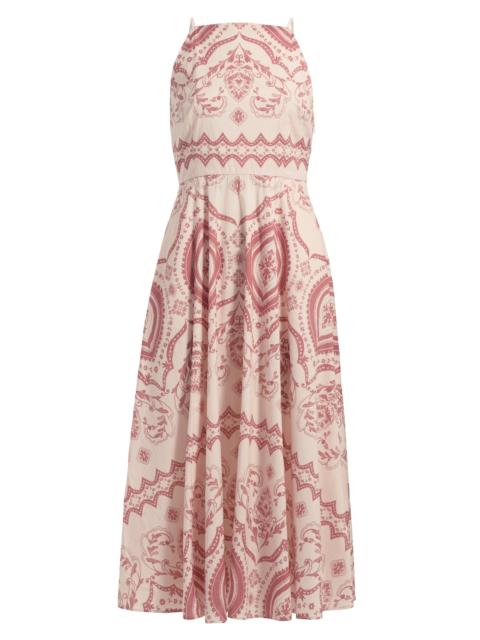 MISA Women's Amity Printed Cotton-Blend A-Line Midi-Dress - Terra Ceramic