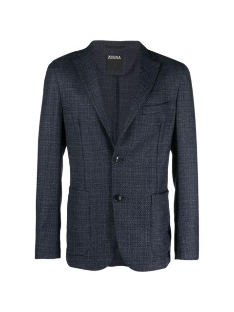 single-breasted tweed blazer