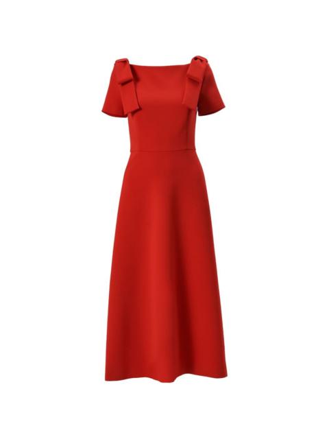 CAROLINA HERRERA bow-shoulder midi dress