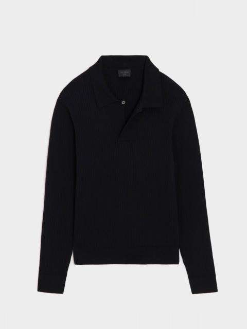 TODD SNYDER Ribbed Cotton-Cashmere Sweater Polo