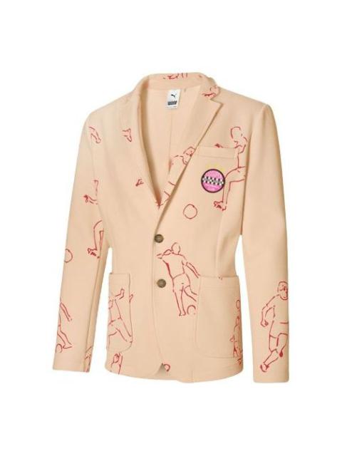PUMA Men's PUMA X KS TAILORED Jacket Knit Peach Jacket 598436-12