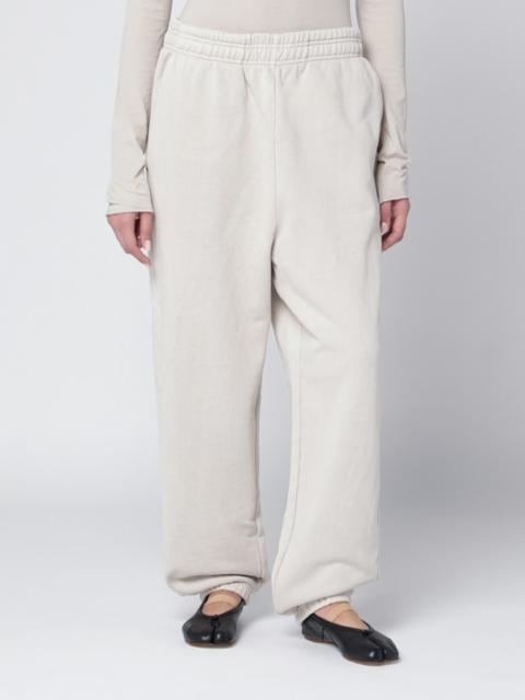 White cotton joggers