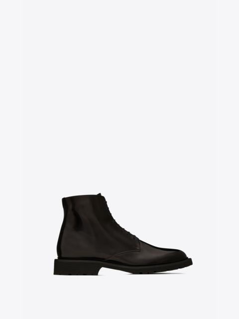 SAINT LAURENT army laced boots in smooth leather