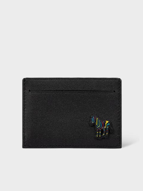 Paul Smith Black Zebra Logo Leather Card Holder