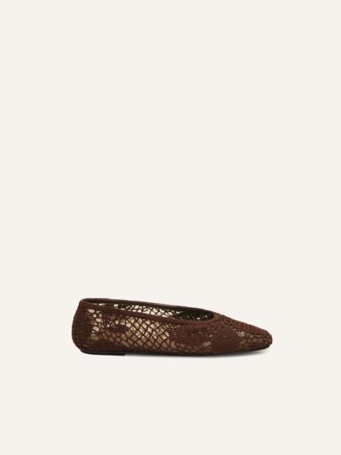 MAGDA BUTRYM Crochet ballet flats in brown