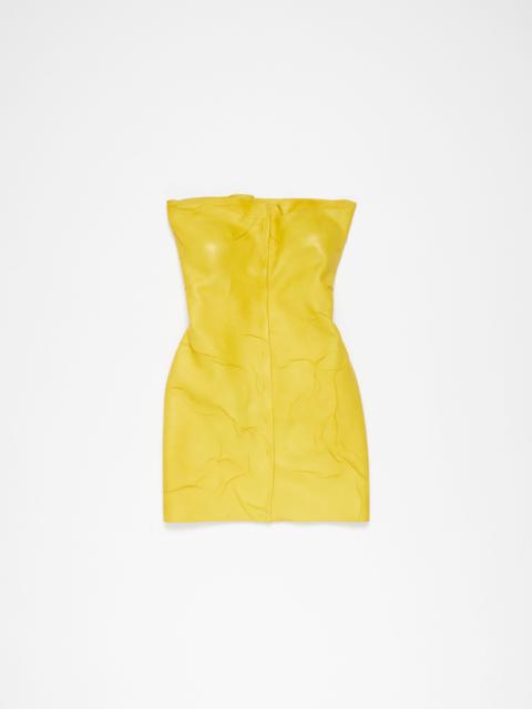 Leather bustier dress - Yellow