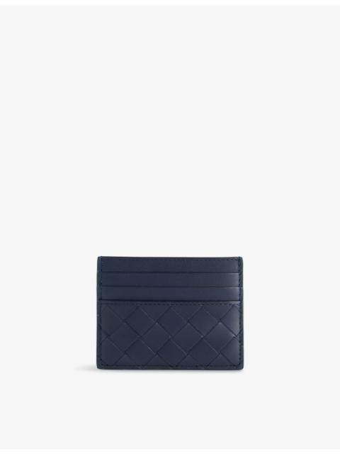 Bottega Veneta Intrecciato Dual-Tone Leather Card Holder