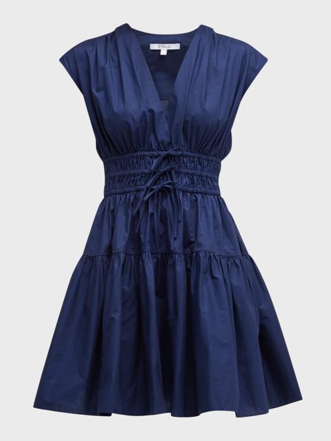 DEREK LAM 10 CROSBY Tora V-Neck Mini Dress