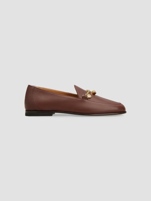 Tod's Women's Charm Leather Loafers - Mogano