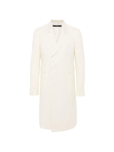 SAPIO GABARDINE SMOKING DOUBLE BREASTED COAT | REVERSIBLE