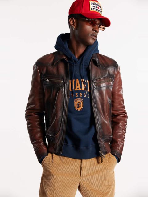 DSQUARED2 VINTAGE LEATHER JACKET