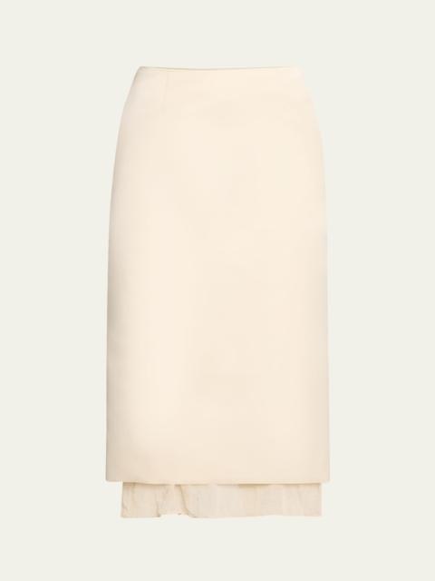 Altuzarra Fannie Midi Skirt with Ruffle Trim