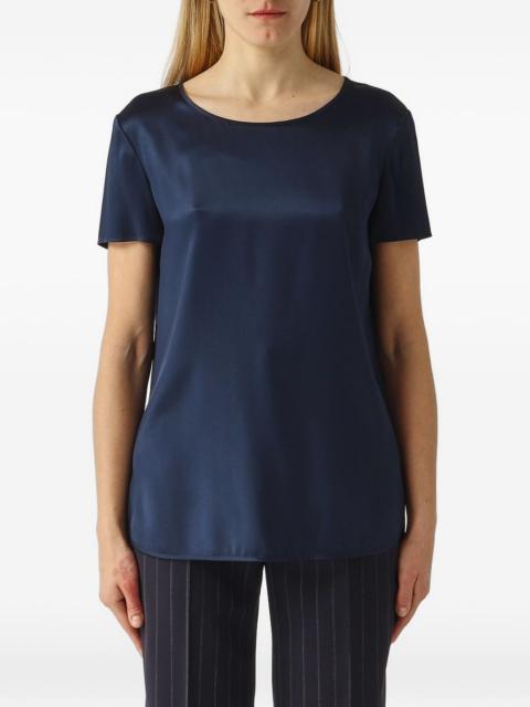 Max Mara Cortona satin-finish short-sleeve T-shirt