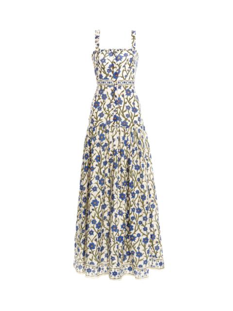 Agua by Agua Bendita Avellana Mandevilla Blue Maxi Dress