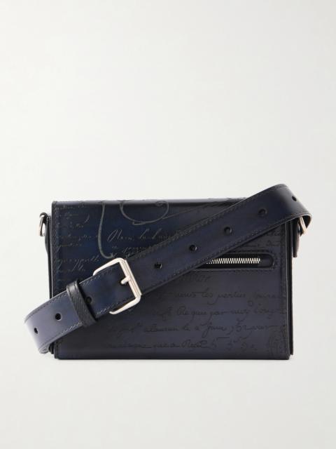 Berluti Jour de Poche Scritto Venezia Leather Messenger Bag