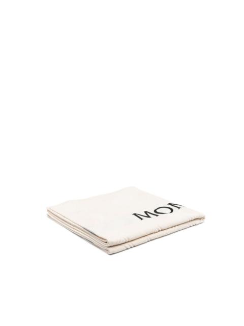 logo-jacquard beach towel