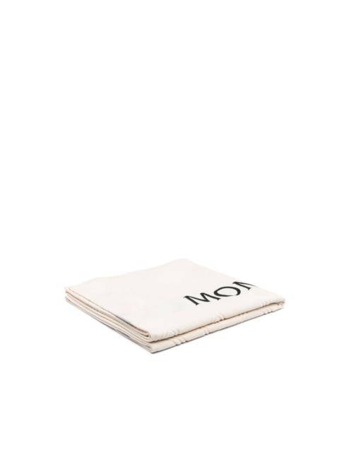 Moncler logo-jacquard beach towel