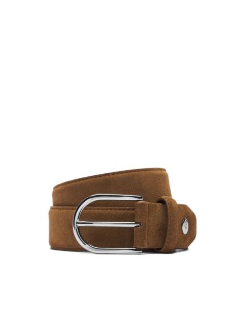 Brioni suede pin-buckle belt