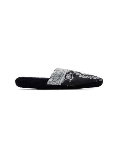 VERSACE Black 'I Heart Baroque' Slippers