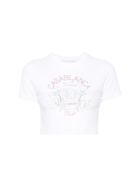 Tennis Club-print baby T-shirt