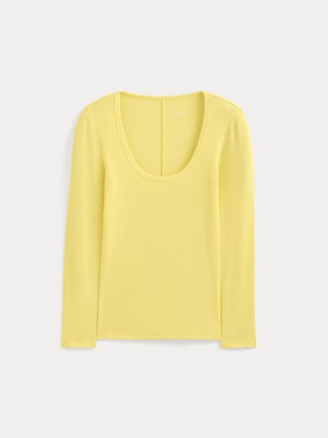 EVERLANE LUXE RIB DEEP U-NECK TOP