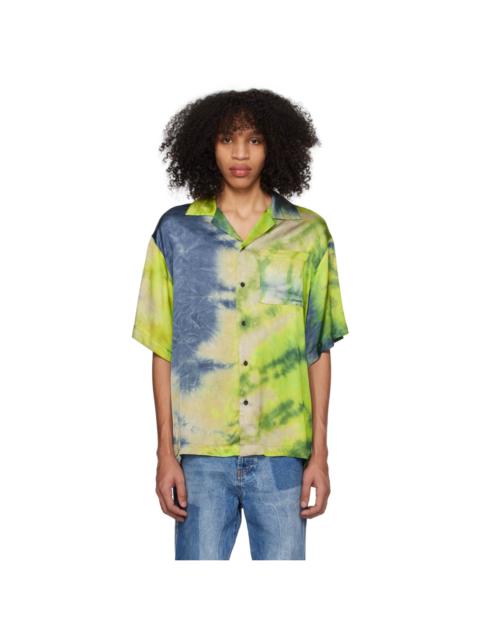 MSGM Green & Blue Tie-Dye Shirt