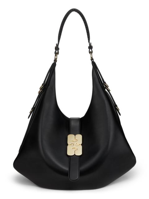 GANNI Women's Large Kat Leather Hobo Bag - Black