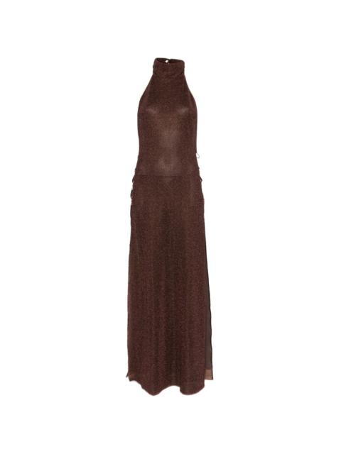 brown lululemon dress Brown Rib Knit Side Cutout Maternity Midi Dress – PinkBlush main image 0