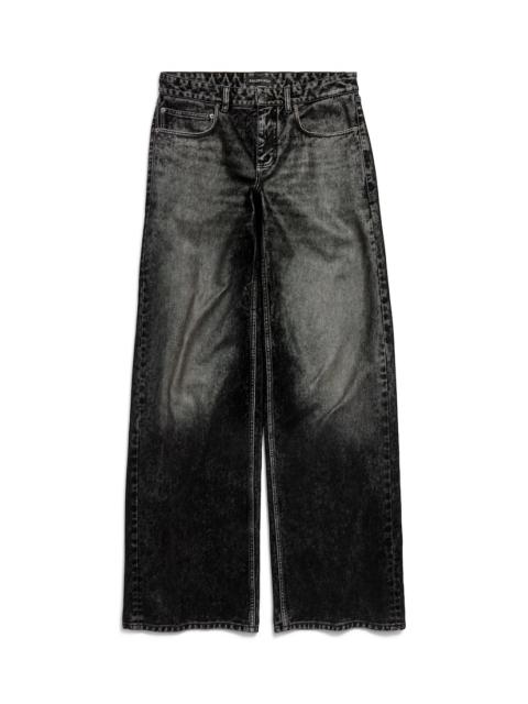 BALENCIAGA Women's Wide Leg Baggy Pants in Black