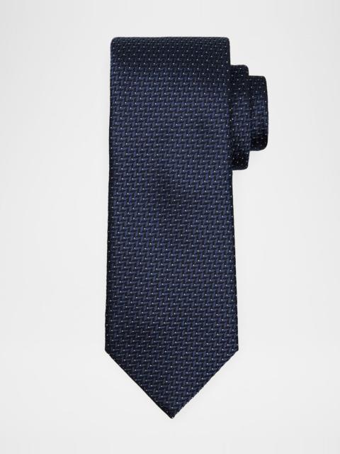 Brioni Men & apos;s Woven Herringbone Silk Tie