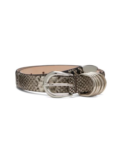 DÉHANCHE Beige Hollyhock Snake Belt
