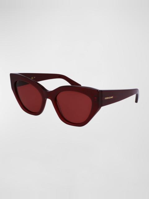 FERRAGAMO Classic Logo Acetate Cat-Eye Sunglasses