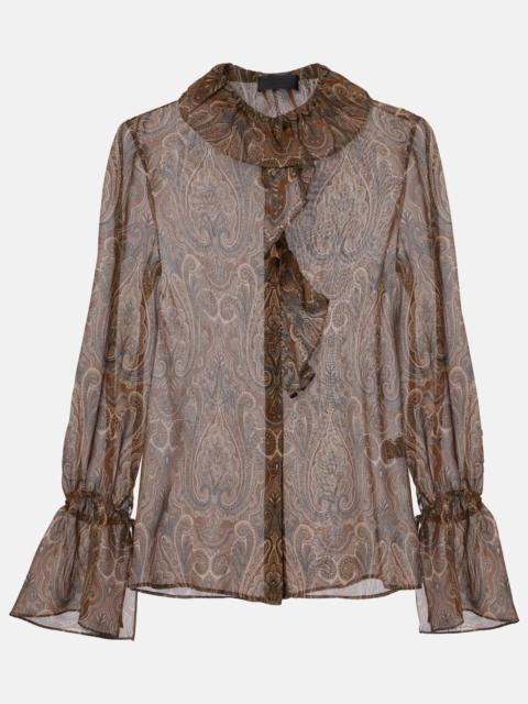 NILI LOTAN Cecily paisley silk blouse