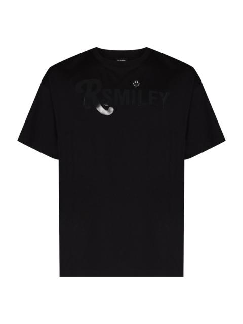 Raf Simons RS Smiley Print Big-Fit Tee Black