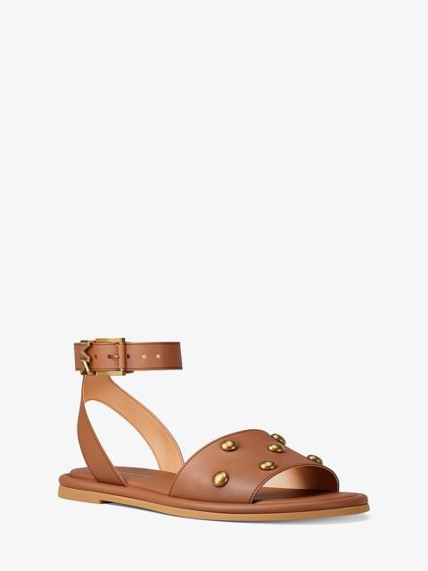 MICHAEL KORS Rosetta Studded Leather Sandal