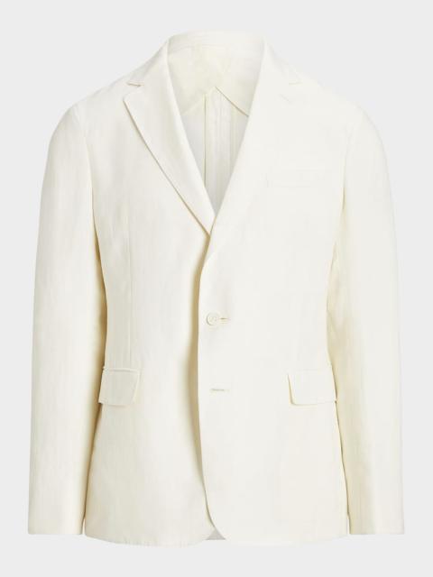 Ralph Lauren Hadley Hand-Tailored Silk-Linen Jacket