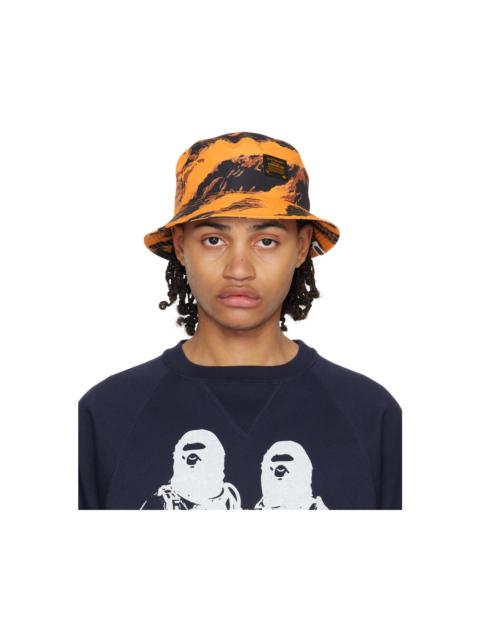 Black & Orange Tiger Camo Bucket Hat